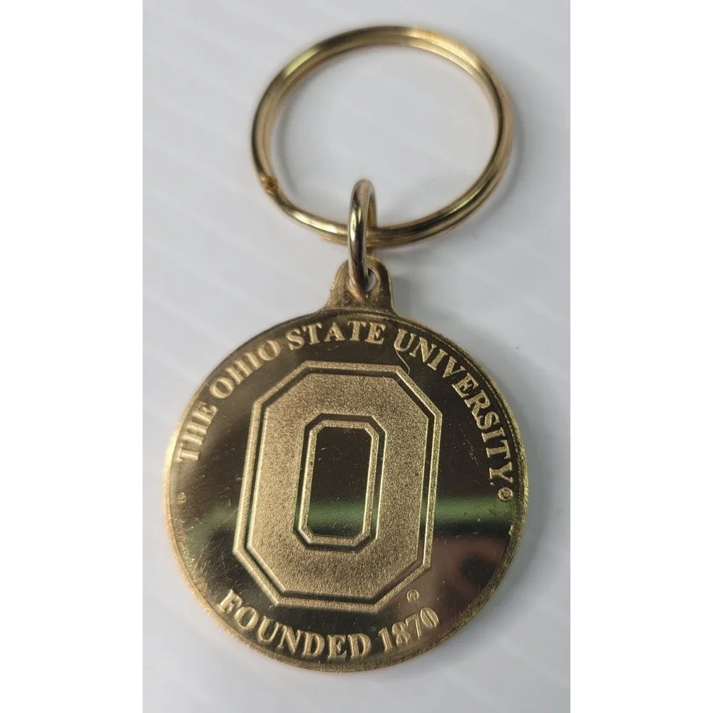 The Highland Mint Ohio State Buckeyes Bronze Coin Keychain NEW